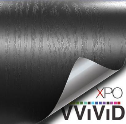 VVIVID VINYL STEALTH BLACK ASH WOOD GRAIN ARCHITECTURAL FILM