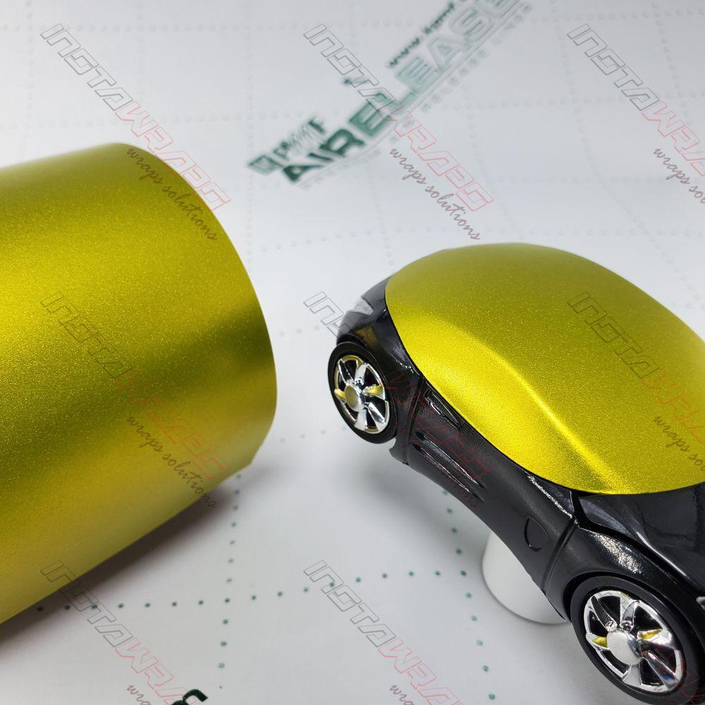 KPMF K75400 SERIES MATTE ICED YELLOW TITANIUM METALLIC VINYL WRAP | K75534