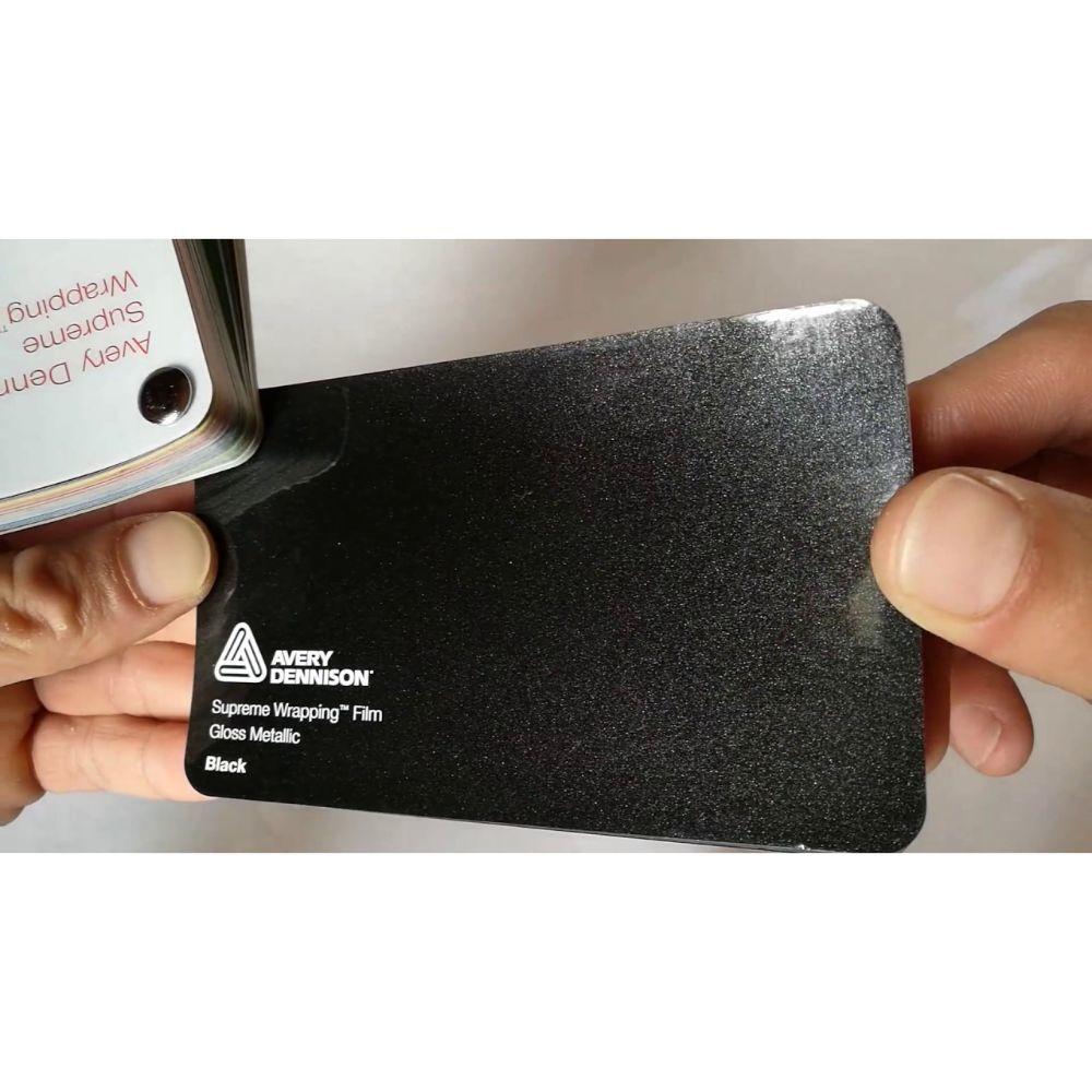 AVERY DENNISON SW900 SUPREME GLOSS BLACK METALLIC VINYL WRAP | SW900-192-M
