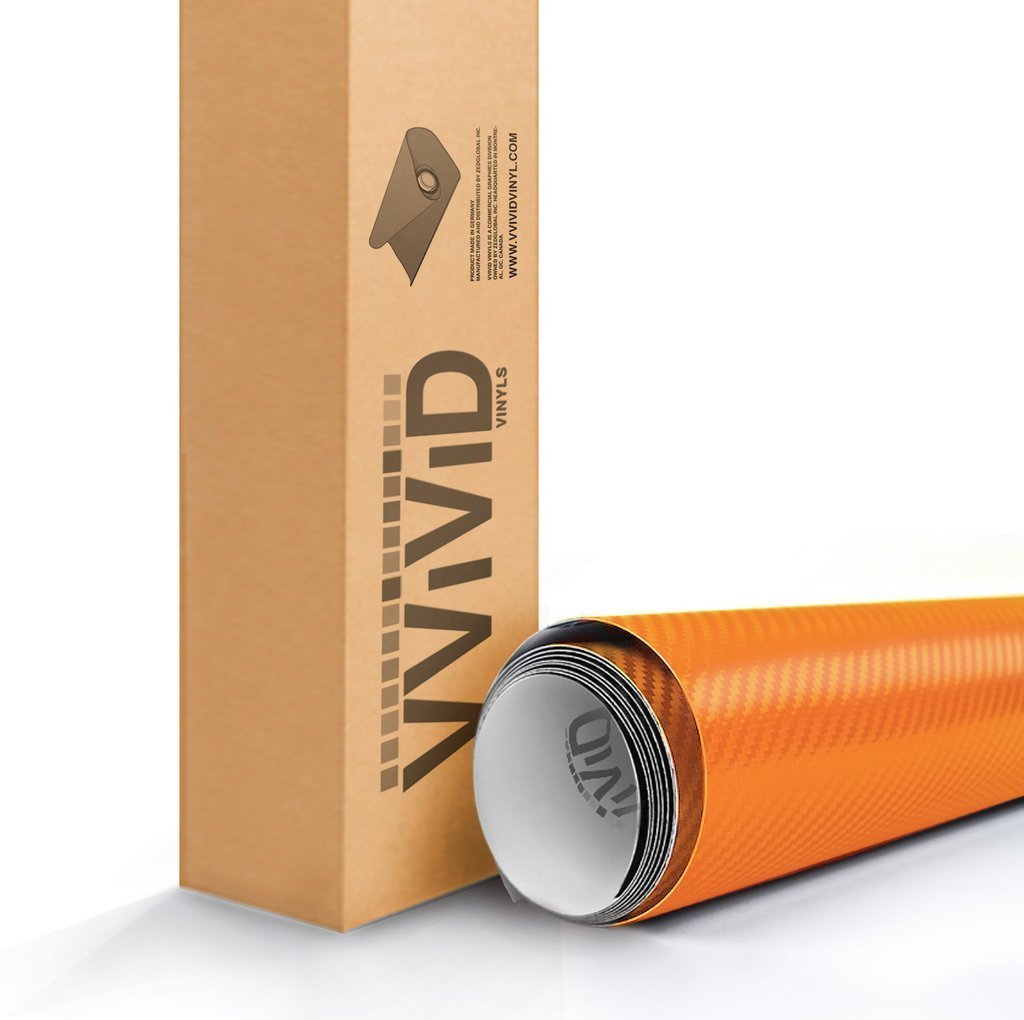 VVIVID VINYL XPO MATTE ORANGE DRY CARBON ARCHITECTURAL FILM ( INTERIOR USE ONLY )